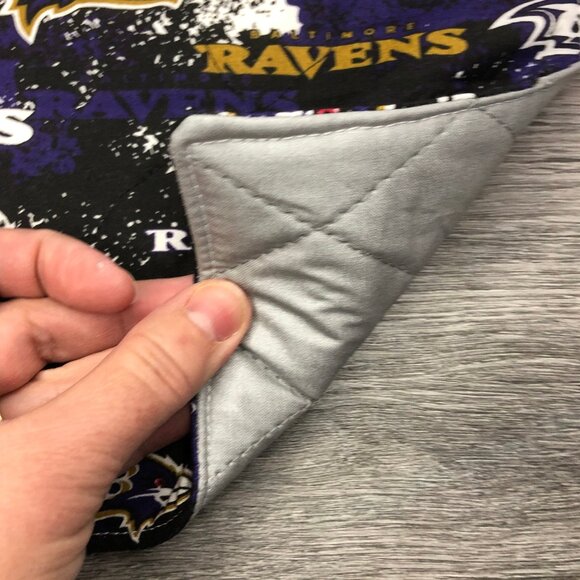 NFL Baltimore Ravens Football Foot Ball oven mitt quilted potholder Pot holders - Picture 2 of 4
